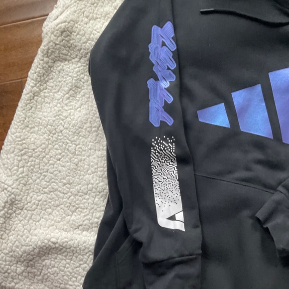 adidas 2020 SS Street Style Logo Hoodie Mens Sz Large.black - Picture 4 of 5